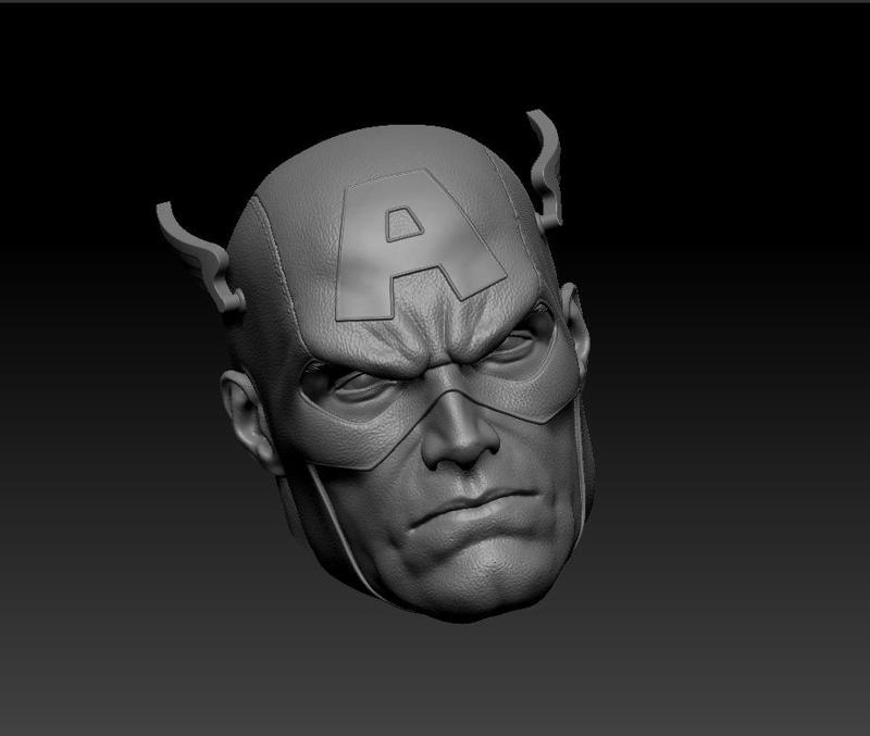Captain America headsculpt for Marvel Legends figures