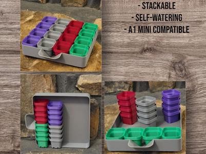 1.5″ Seed Starter Kit – 4×4 w/ Self-Watering Tray