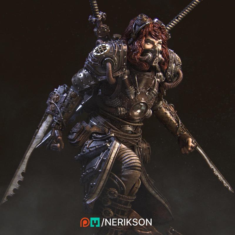 Naojiri The Steampunk Samurai [presupported]