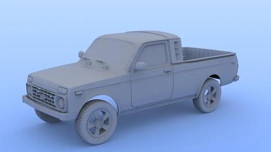 RC Body Lada Niva Pick-up 313mm wheelbase