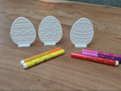 Easter Eggs coloring plate with stand (Set 1)