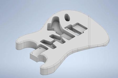 Stratocaster Guitar Body (1:1 Scale)