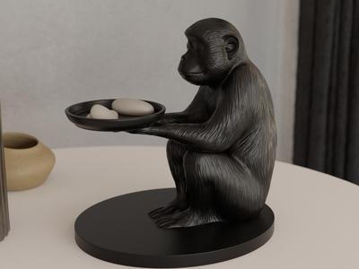 Monkey Tray Stand – Unique Contemporary Home Decor