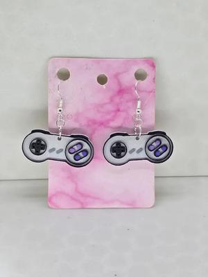 Super Nintendo Controller & NES earrings