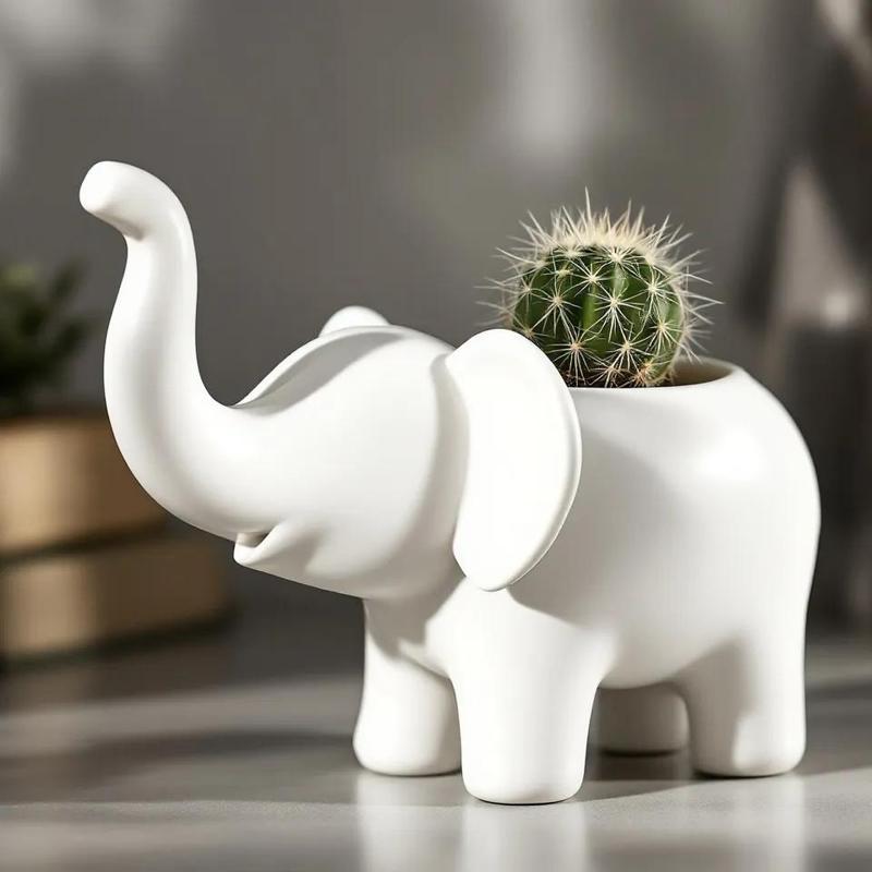 Cute Elephant for Flowers – Decorative Pot & Vase in One!