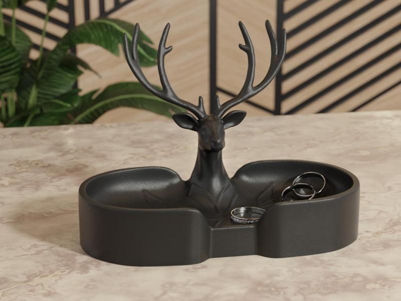 Majestic Stag Tray for Elegant Organization
