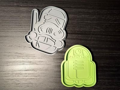 Starwars - R2D2, Stormtrooper cookie cutter set