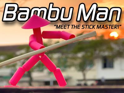 Bambu Man 3D Print Stick Fighter Toy