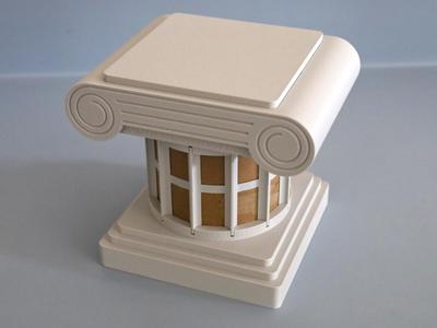 Ionic Modular Cardboard Spool Column Pedestal