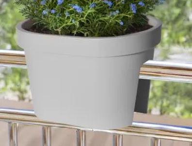 Balcony planter with draining holes