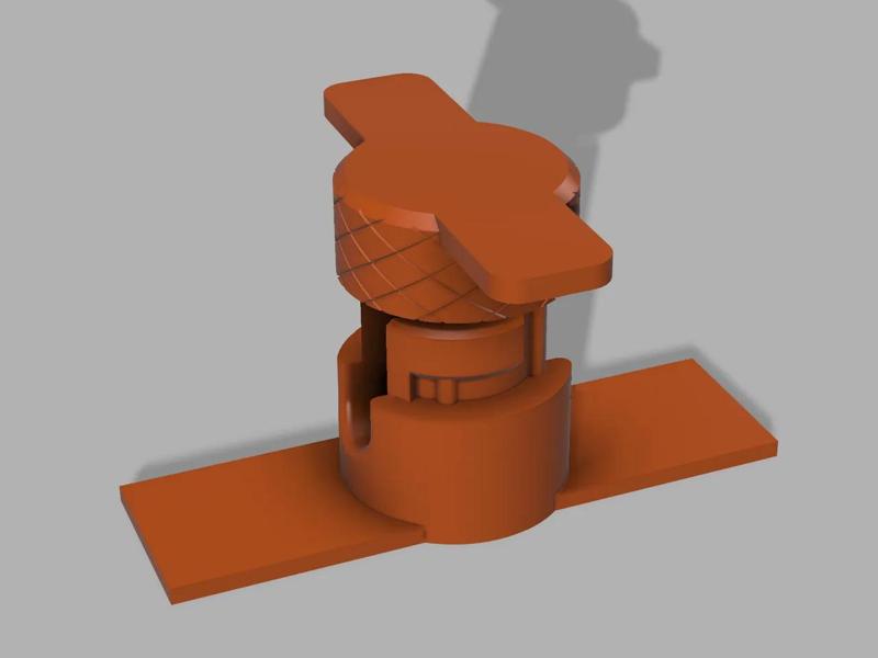 7.5 mm wire wall mount, no threads remix 3M Command version and cap with hanger   