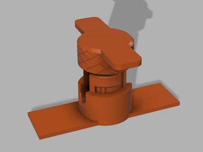 7.5 mm wire wall mount, no threads remix 3M Command version and cap with hanger   
