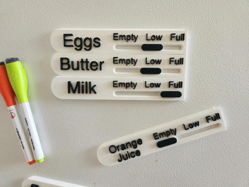 modular grocery list refrigerator magnet