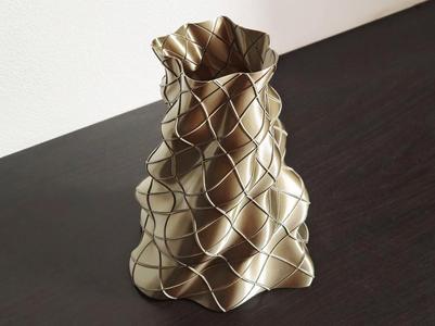 Asymmetric Spiral Vase with Braid