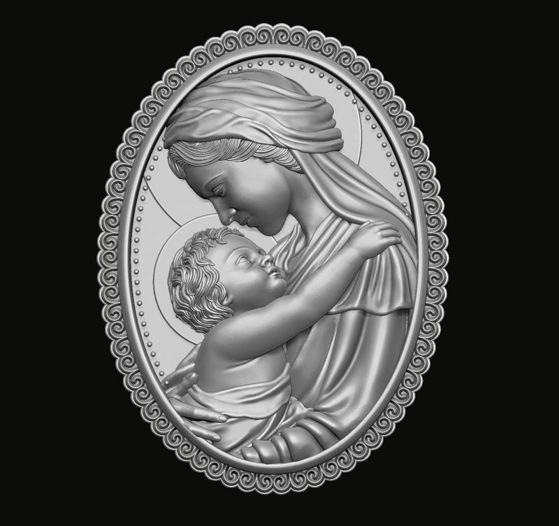 Mary with Baby Jesus  3D print model