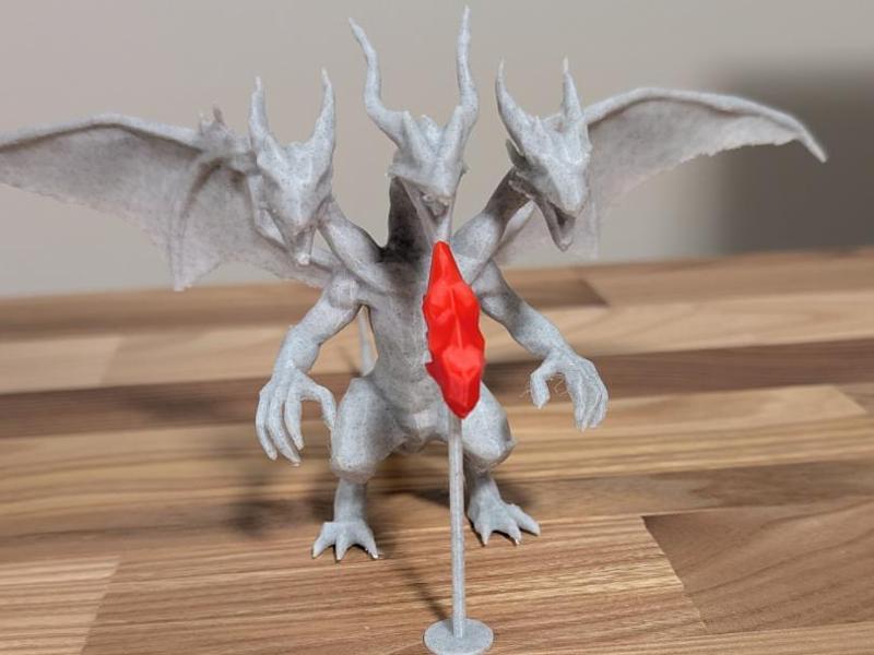 3 Headed Dragon Breathing Fire