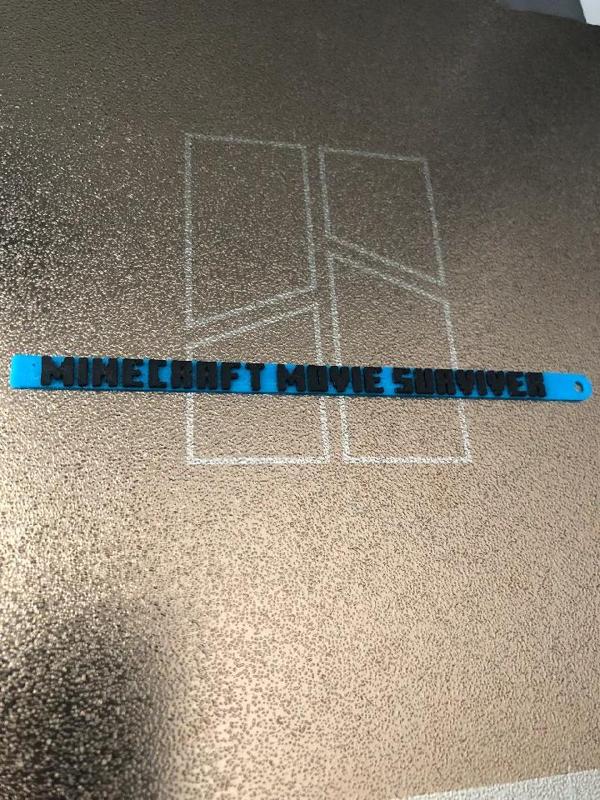 Minecraft Movie survivor Key chain