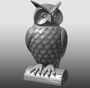 Owl Statue  Facing Left
