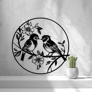 Birds with Flowers Wall Art