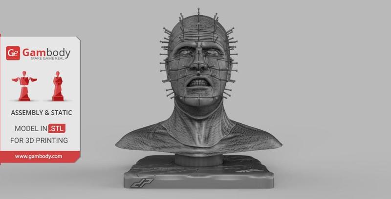 Pinhead Bust 3D Printing Miniature | Static