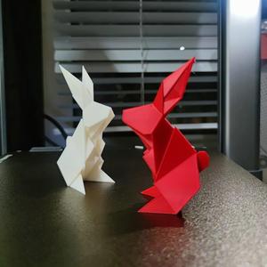 Easter Bunny – Origami style – Paper-cut style Easter Bunny
