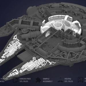 Millennium Falcon Interior 3D Printable Parts Kit 4: Mandibles, Engine and Quad Laser