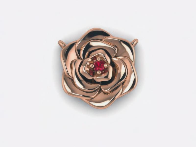 Diamond Rose Pendant