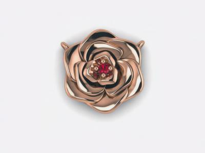 Diamond Rose Pendant