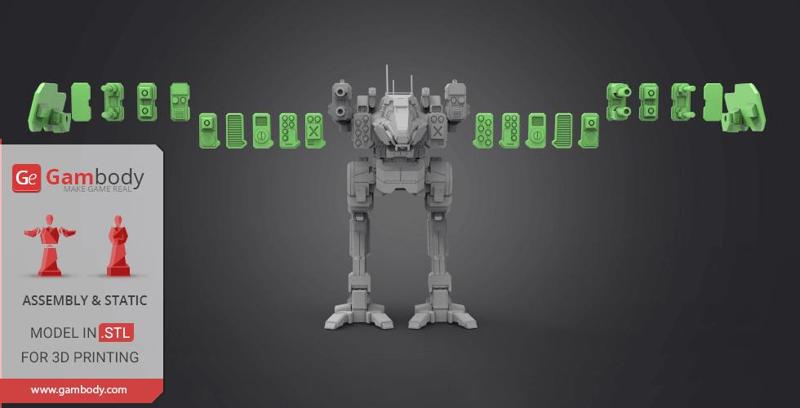 MWO Raven Weapon Kit 3D Printing Files | Assembly