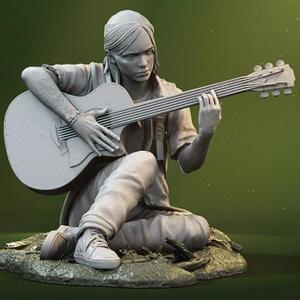 Ellie with Guitar 3D Printing Figurine | Assembly