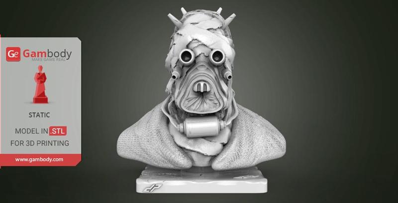 Tusken Raider Bust 3D Printing Miniature | Static
