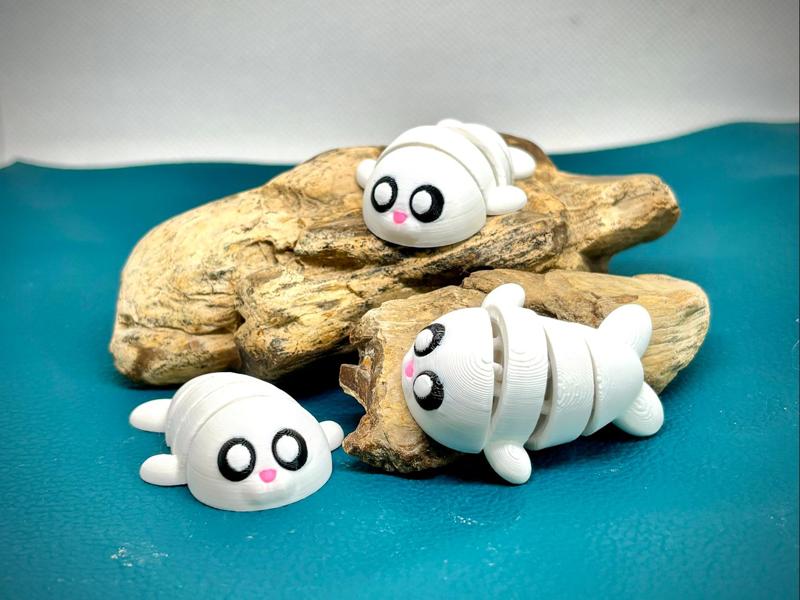 Cute Articulated Baby Chubby Seal