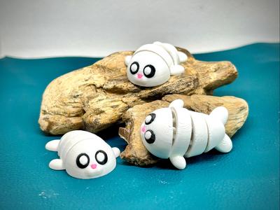 Cute Articulated Baby Chubby Seal