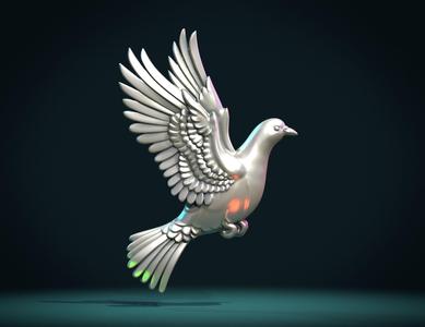 Pigeon bas-relief