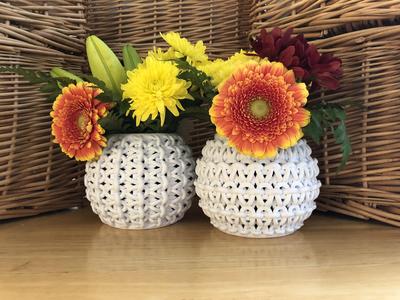 Garter Knit Round Bowl (Circumferential)