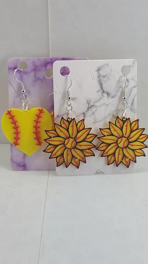5 Softball Earrings
