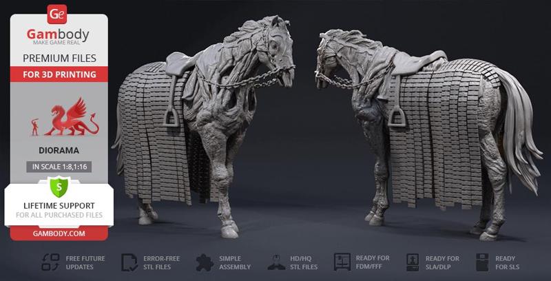 Wight Horse 3D Printing Figurine | Assembly