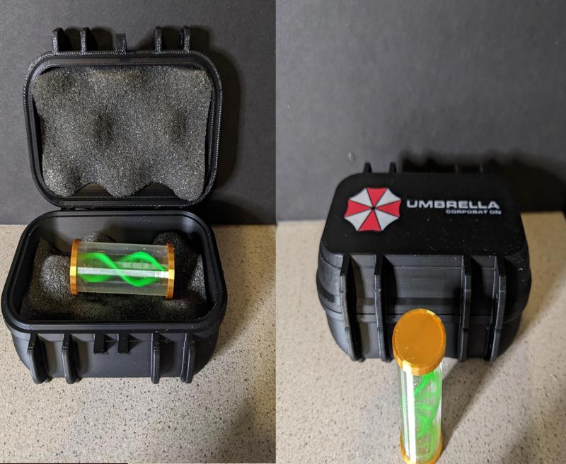 Resident Evil Umbrella Box and T-Virus Sample