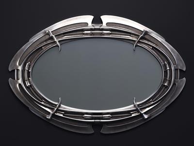 H R Giger Oval Mirror Printable 3D Model