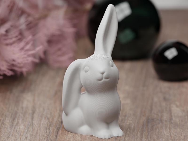 Cute modern minimalistic easter bunny hanging ears