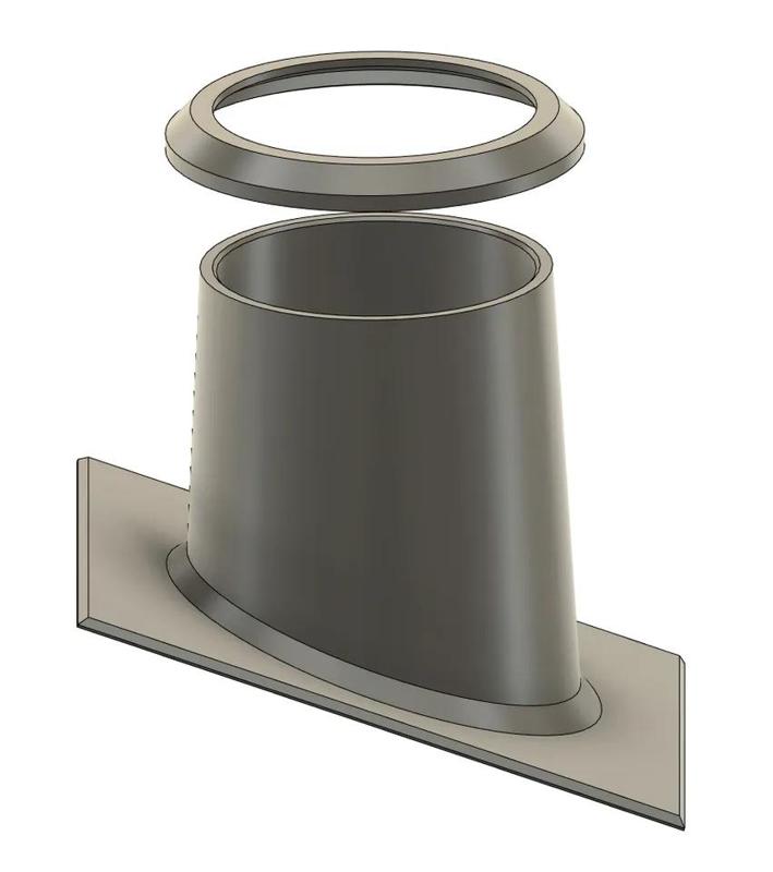 20 Degree 75mm ventilation pipe roof plate