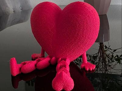 Articulated Fuzzy Heart with heart legs