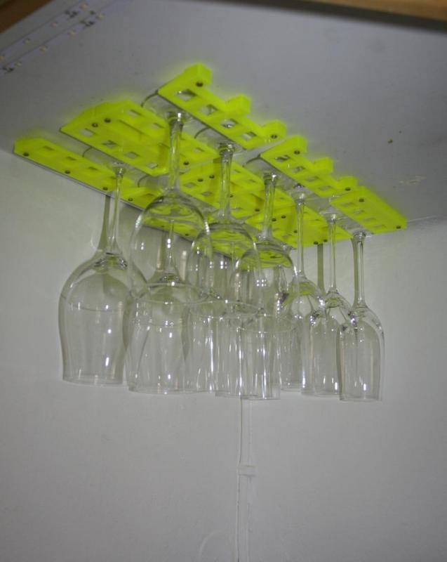 Wine Glass Holder, + OpenSCAD Version