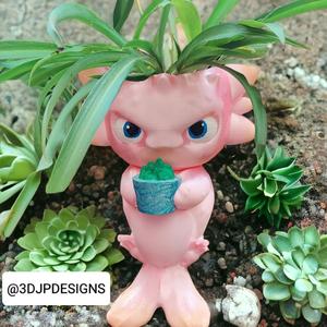 HANGING AXOLOTL PLANTER #FunctionalArt