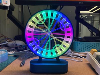 WS2812 Rainbow Fiber Optic Cable Mood Lamp