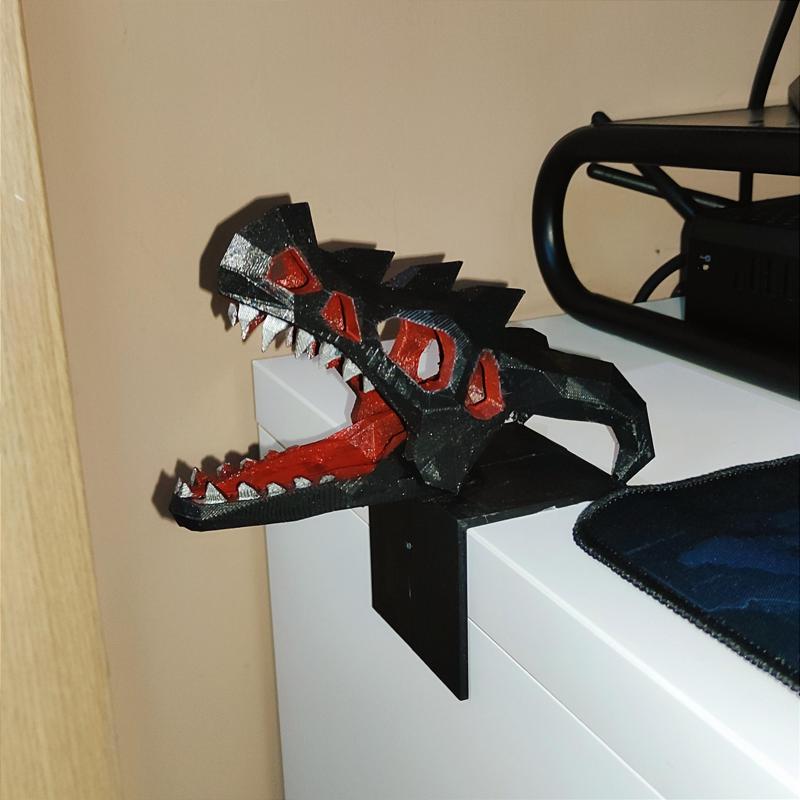Dragon Skeleton Headphones Holder