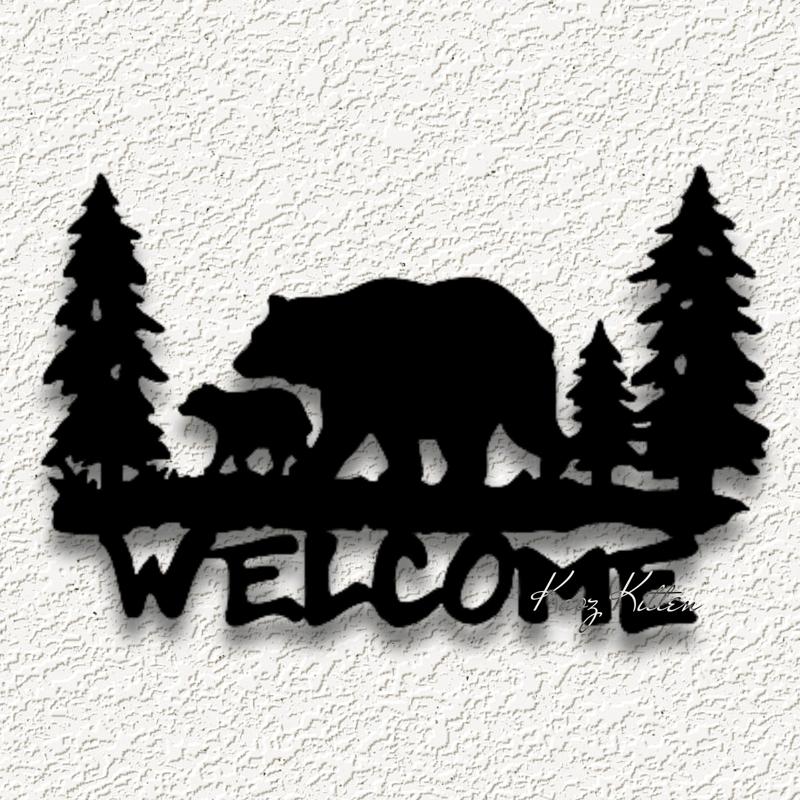 welcome bears  WALL ART HOME DECORt.stl
