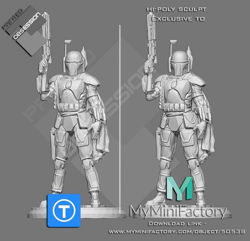 Star Wars – Boba Fett – Full Character – Low Poly – Hi-Poly in Description
