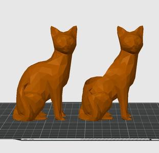 Cat Low Poly  Figurine / Planter Bundle