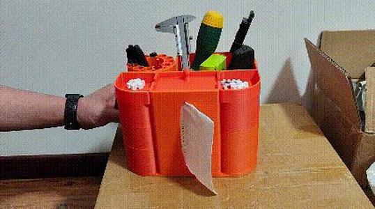 Multi-functional Tissue Box – No Supports Needed – Rotating Pen Holder